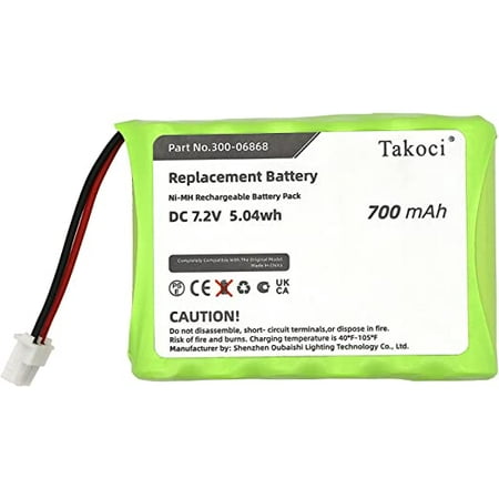 

Replacement 300-06868 Battery for Honeywell WLTP100 ADT Wireless Home Security Touchpad 700mAh 7.2V