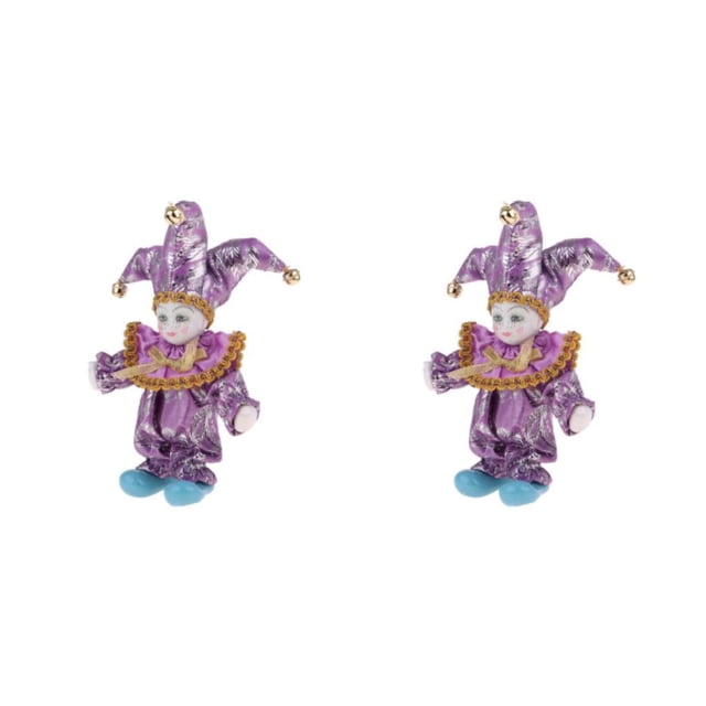 Vogacara Payaso Arlequín Para Accesorios De Circo Con Trajes Divertidos Regalos De Porcelana De Navidad Muñeca Única Y Navideña Tipo 5 Tipo 5 2Conjunto