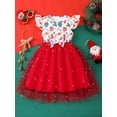 thumbnail image 3 of ATAIKU Toddler and Little Girls Christmas Tutu Dress Kids Ruffled Casual Party Glitter Tulle Sundress 7 Years, 3 of 9