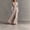 Khaki, variant on Women's Elegant Solid Wrap Deep V-Neck Long Sleeve Ruched Waist Thin Belt Flowy Maxi Evening Gown & Party Dress Wine Red,M