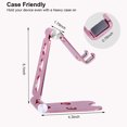thumbnail image 3 of Adjustable Cell Phone Stand, Sturdy Aluminum Metal Desktop Phone Dock Holder Compatible with iPhone,ipad, Mobile Phone, All Android Smartphone,Tablet(4-12.9'') ,Rose Gold, 3 of 4