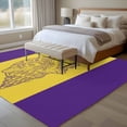 thumbnail image 4 of 6'x9' Area Rugs, Conch Mandalas Indoor Outdoor Area Rug for Living Room Bedroom, Boho Modern Yellow Purple Abstract Stripe Washable Bathroom Rugs Kitchen Floor Carpet Mats Home Decor Aesthetic, 4 of 8