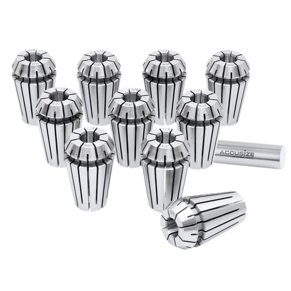 Accusize 1/4'' Er16 Collets, Accuracy (Runout) 0.0005'', 1625-0014x10
