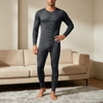 thumbnail image 4 of Xdegoge Mens Union Suit One Piece Pajamas Thermal Henley Sleepwear Button Down Long Johns Full Body Jumpsuit Casual Comfy Nightwear Loungewear Base Layer, 4 of 9