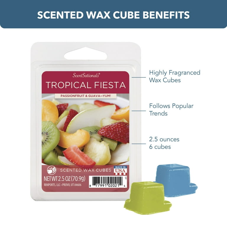 ScentSationals Tropical Fiesta Scented Wax Cubes 2.5oz Lot of 4 FREE  SHIPPING