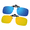 Blue-Yellow, variant on BLUE CUT Clip on Polarized Night vision Glasses Flip up Sunglasses UV-400 to Wear Over prescription Glasses for night driving Yellow, 2 pack