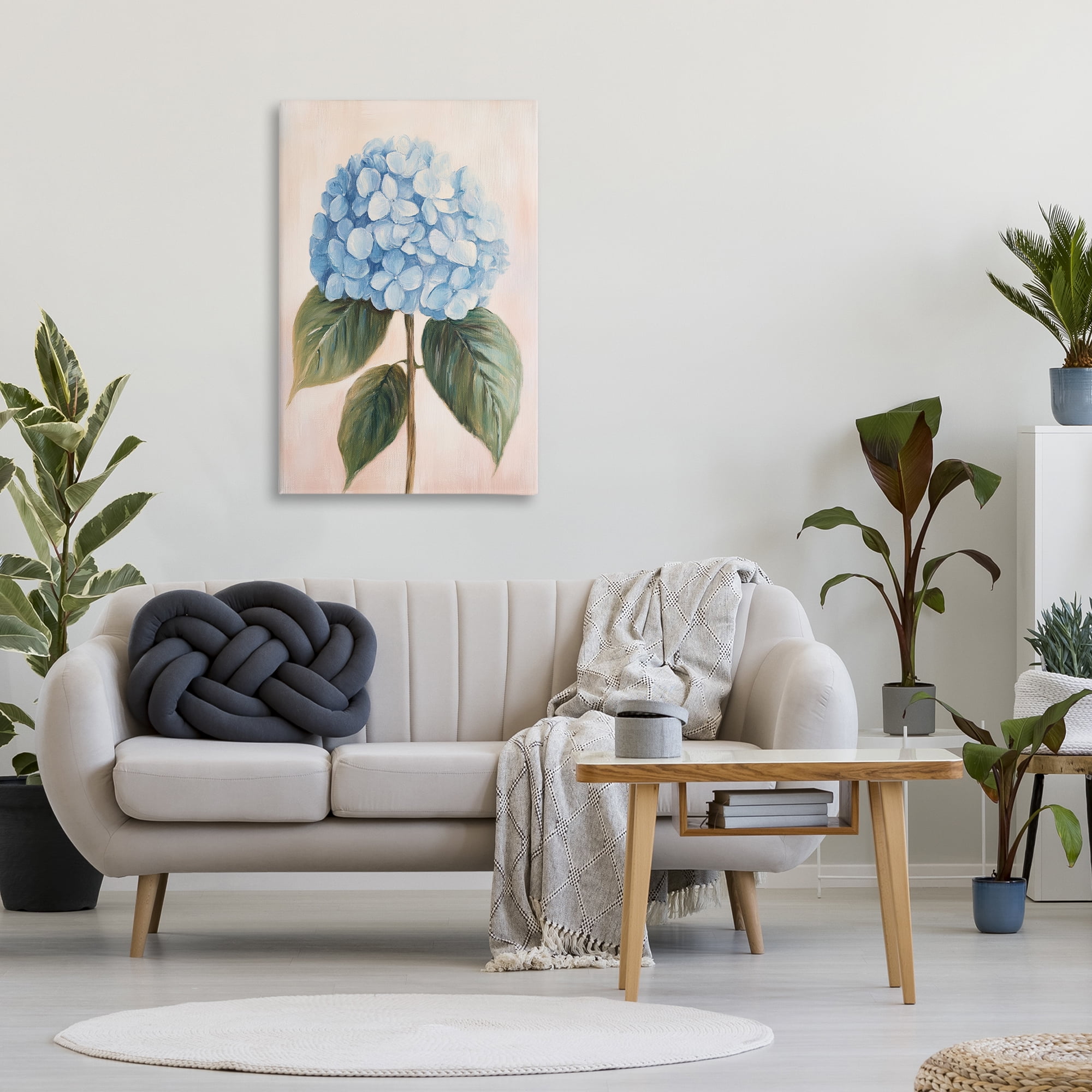 Stupell Industries Baby Blue Hydrangea Canvas Wall Art, design by Petal Prints Design