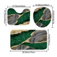 thumbnail image 3 of 4Pcs Marble Shower Curtain Sets, Bathroom Decor Sets, Luxury Shower Curtain with 12 Hooks, Bath Mat, Toilet Lid Rug and Non-Slip U Shape Mat Accessories Marble Print, 72 x 72 Inch, Green, 3 of 5