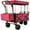Red, variant on VEVORbrand Collapsible Wagon Cart Red, Foldable Wagon Cart Removable Canopy 601D Oxford Cloth, Collapsible Wagon Oversized Wheels, Portable Folding Wagon Adjustable Handles, Beach, Garden, Sports
