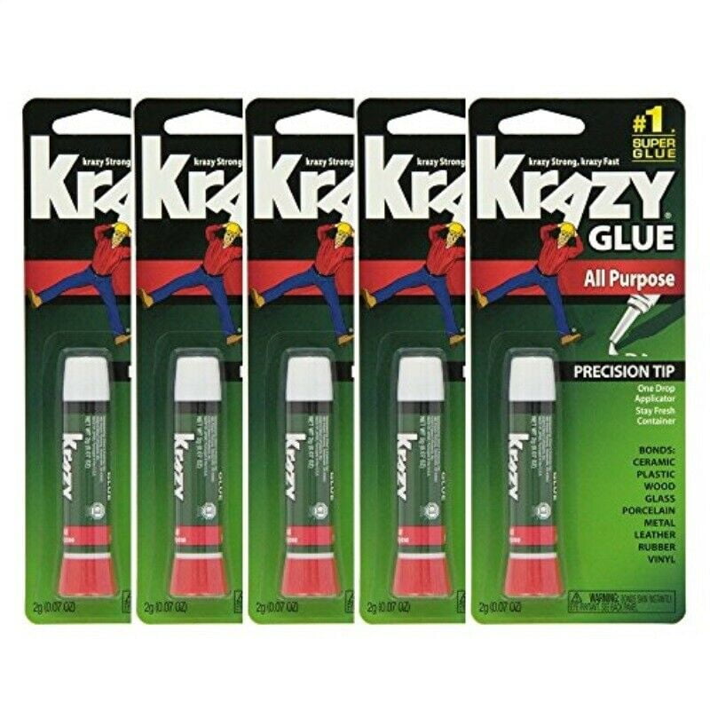 24 Pack Krazy Glue Instant Strong Fast Drying All Purpose Glue, .07 oz