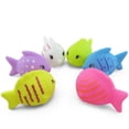 thumbnail image 2 of BRIGHTFUFU 6 uds animales divertidos juguete flotante vinilo agua peces juguetes de baño para bebé infantil hora del baño, 2 of 7
