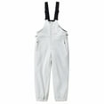 thumbnail image 3 of hoksml Unisex Kids' Color-Block Ski Overalls - Insulated Waterproof Snow Pants Zipper Multiple Pockets Trousers, 3 of 3
