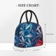 thumbnail image 2 of Balery Red And Blue Leaves Bolsa de Almuerzo para Mujeres, Caja de Almuerzo, Bolsa de Almuerzo Pequeña Impermeable, Tote de Almuerzo Reutilizable con Gran Capacidad, 2 of 6