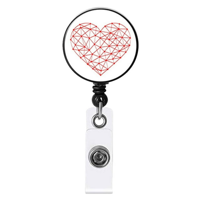 Nurse Badge Buckle Love Stethoscope Easy-To-Pull Buckle Retractable Badge Easy-To-Pull Certificate Buckle