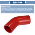 thumbnail image 4 of Unique Bargains 1 Pcs 63mm 2.48" ID 102mm 4.02" Length 45° Red Car Silicone Hose, 4 of 7