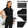 thumbnail image 2 of VIAOLI Women's Scrubs Set - V-Neck Top with 8 Pocket Jogger Pants and Comfortable Fit - Medical Uniforms for Nurse Professionals, 2 of 6