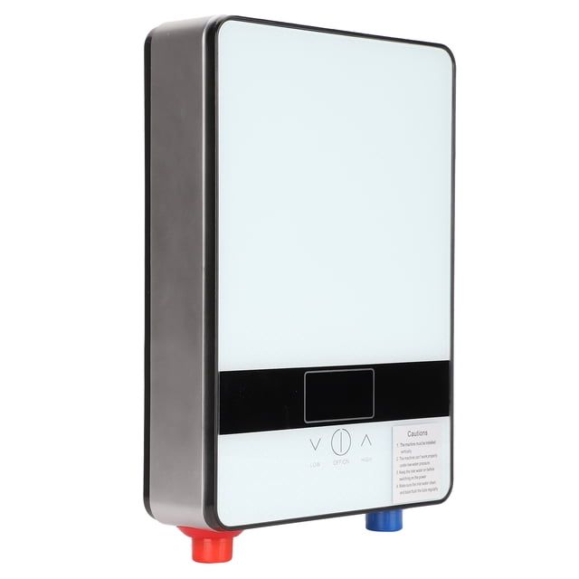 Calentador de Agua Eléctrico Instantáneo de 4500W 55 ℃ Calentador de Agua Montado en la Pared de Temperatura Constante Suministros de Calefacción de Agua para el Hogar 110V(cal Baño Fugacal NO