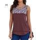 thumbnail image 1 of Camiseta sin mangas con cuello en V y estampado de leopardo Camiseta sin mangas de verano para mujer, rojo vino, M Vogacara AP002393-17, 1 of 7
