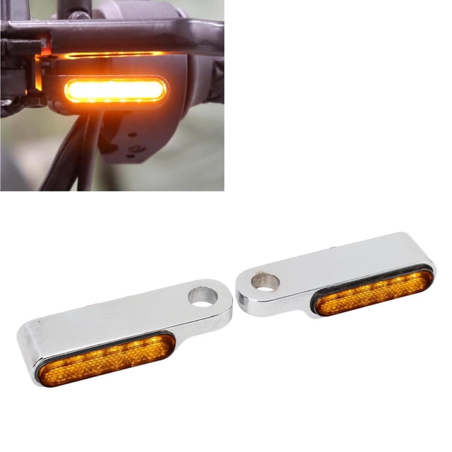 LED Turn Amber Smoke Lens Dynamic Flowing Light for Motorcycle Off Road Vehicles ATV, Fit for Replacement