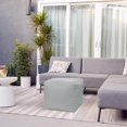 thumbnail image 3 of Gouchee Home Cube Soleil Outdoor/Indoor Silver Ottoman Pouf – Waterproof Cube Pouf with Polystyrene Bead Filling, Lightweight Modern Seating for Patio, Deck, or Living Room, 3 of 5