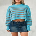 thumbnail image 3 of Ladies‘ Solid Color Knit Sweater with Long Sleeves and Loose Fit, 3 of 9