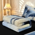 thumbnail image 6 of Erosebridal Watercolor Heron Animals Zipper Twin Comforter Sets with Fitted Sheet and 2 Pillowcases,Transitional Wildlife Zipper Bedding Set,Blue White,Black Reversible,4pcs, 6 of 8