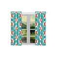 thumbnail image 2 of MKHERT Cute Foxes Faces Window Curtains Kitchen Curtain Room Bedroom Drapes Curtains 26x39 inch, 2 Piece, 2 of 3