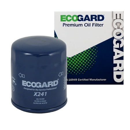 ECOGARD X241 Spin-On Engine Oil Filter for Conventional Oil - Premium Replacement Fits Toyota Tacoma, 4Runner, Sienna, Tundra, Pickup, Camry, Highlander, Avalon, Corolla, Sequoia, Solara, FJ