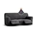 thumbnail image 3 of Recliner Sofa Cover - Recliner Reclining Couch - Soft Polyester Fabric Slipcover - 1-Piece Form Fit Stretch Furniture Protector - Microfibra Collection - Dark Grey (Couch Cover), 3 of 15