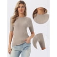 thumbnail image 2 of DARING DIVA Women's Lightweight Short Sleeve Sweater XL Camel, 2 of 6