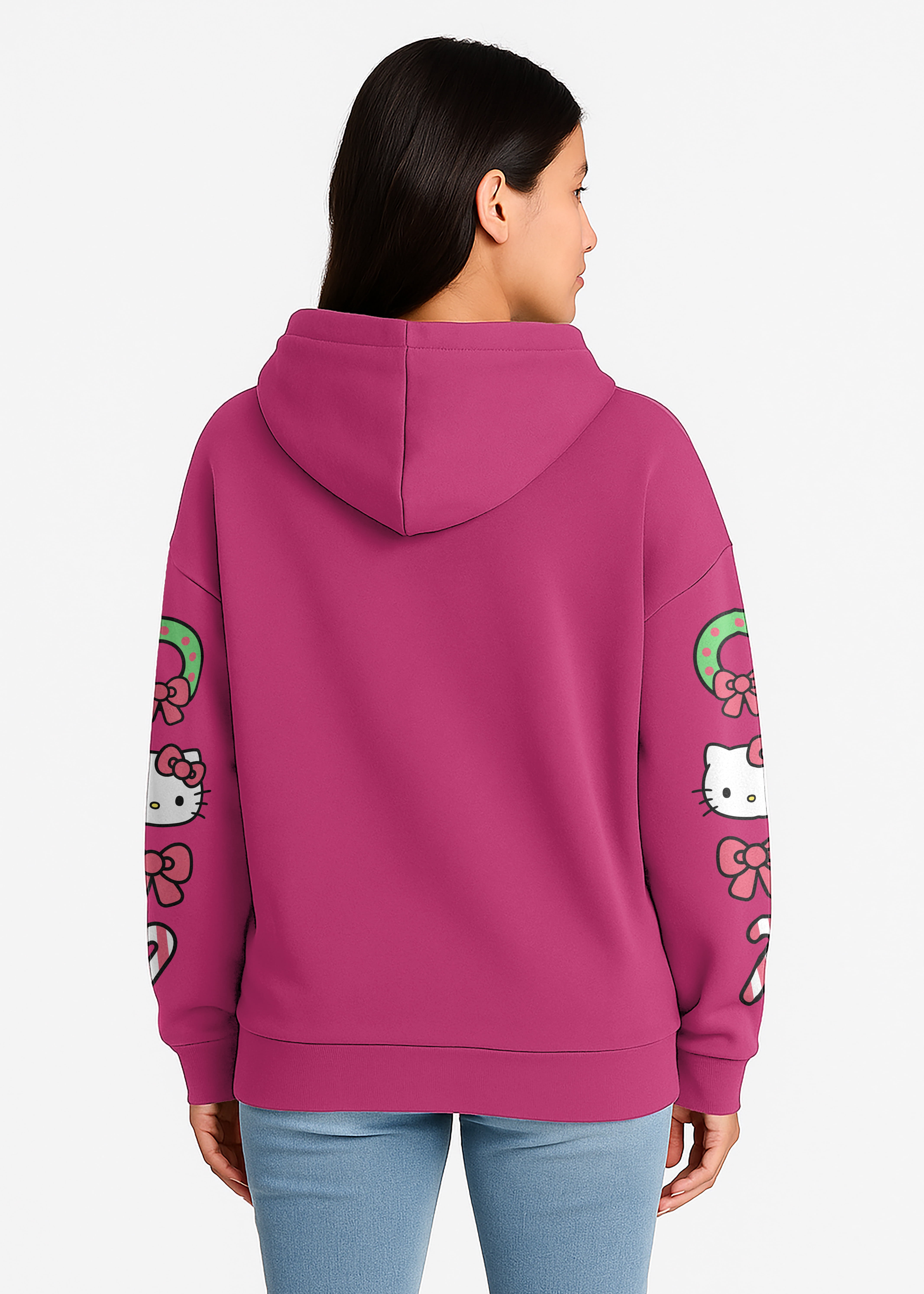 Hello Kitty Women's Holiday Graphic Hoodie with Long Sleeves, Sizes XXS–XXL
