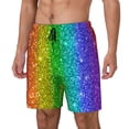 thumbnail image 2 of Fotbe Glitter Rainbow Men’s Swim Trunks Quick Dry Swim Shorts Board Shorts with Mesh Lining-Large, 2 of 9
