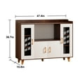 thumbnail image 2 of Rlietter Sideboard Buffet Cabinet with Storage, Kitchen Storage Cabinet with Open Shelf and 4 Doors for Kitchen, Dining Room, Living Room, 2 of 7