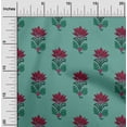 thumbnail image 1 of oneOone Organic Cotton Poplin Twill Fabric Leaves & Floral Block Fabric Prints By Yard 42 Inch Wide, 1 of 4