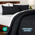 thumbnail image 4 of Bare Home Down Alternative Comforter Set - 3-Pieces - All Seasons - King, Heather Black, 4 of 8