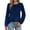 Blue, variant on CFLVAEK Velvet Tops for Women Plus Size Long Sleeve Dress Casual Shirt Comfy Round Neck Blouses Solid Color Oversized Shirts Gray M