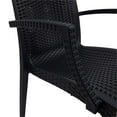 thumbnail image 6 of Afuera Living Modern Weave Indoor Outdoor Dining Armchair in Black, 6 of 9