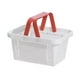 thumbnail image 3 of Fiudx Cesta de Plástico para La Compra, Asa Plegable, Gran Capacidad de 5,7 L, Solución de Almacenamiento Duradera, Ideal para Supermercados, Organizador de Almacenamiento Práctico, Tamaño 24,5 X 17,, 3 of 7