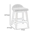 thumbnail image 5 of Jeyn Counter Stool with Footrest Set of 2, Brown Wood, Charcoal Gray, 5 of 6
