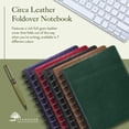 thumbnail image 4 of Levenger Circa Premium Leather Foldover Discbound Notebook Journal with Pockets, Pine, Letter, 4 of 4