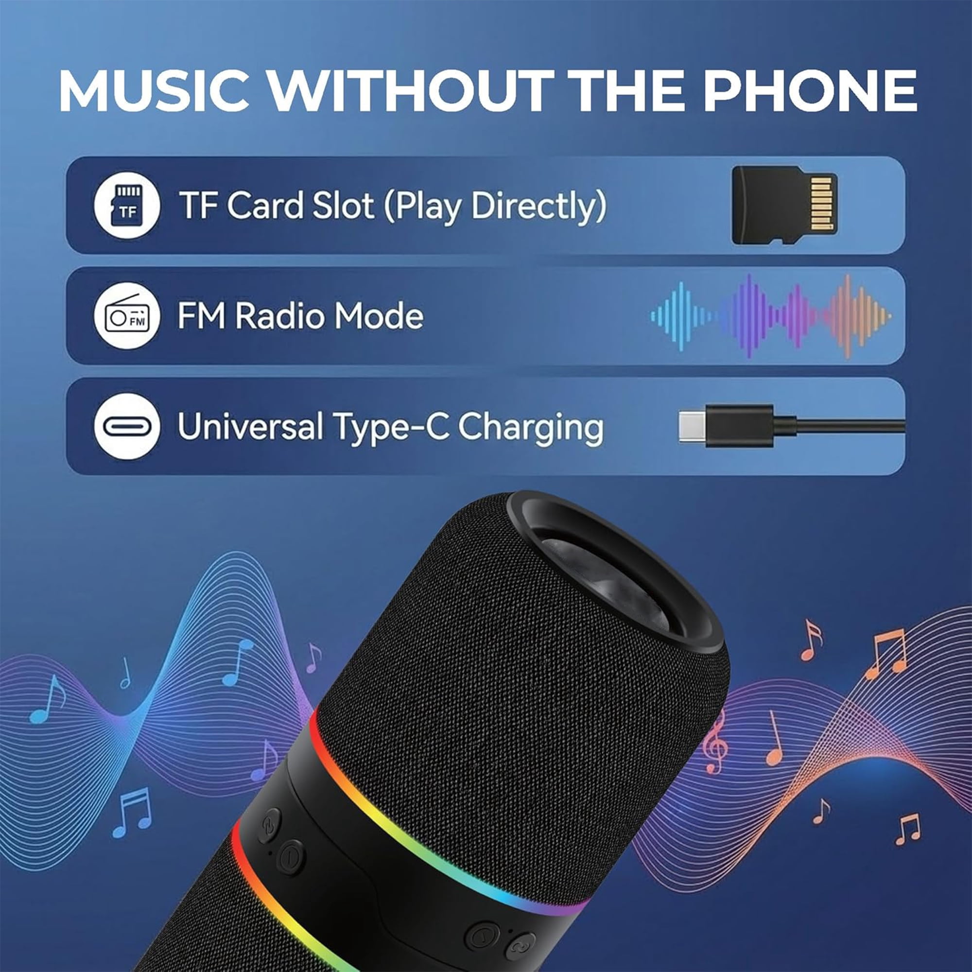 Portable Bluetooth Speaker,2 in 1 Magnetic Splittable Bluetooth Speaker,Waterproof Detachable Wireless Speaker with 20W Loud Stereo Sound,Dual 52mm Drivers,Party Speaker for Home,Outdoor,Travel,Party