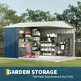 thumbnail image 5 of 10X10 FT Outdoor Storage Shed,Metal Garden Sheds, Large Outdoor Storage Shed for Tools, Lawn Equipment, Garden Supplies,All Weather Lockable Metal Shed(ship in 3 boxes)Floor not included, 5 of 9