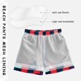 thumbnail image 3 of FORMRS Boys Swim Trunks Quick Dry Mesh Liner Boardshorts Sizes XS-XL, Navy Blue Stripes, 3 of 7