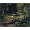 thumbnail image 3 of Hans Sandreuter 24x20 Black Modern Framed Museum Art Print Titled - Interior of a Forest (1874), 3 of 5