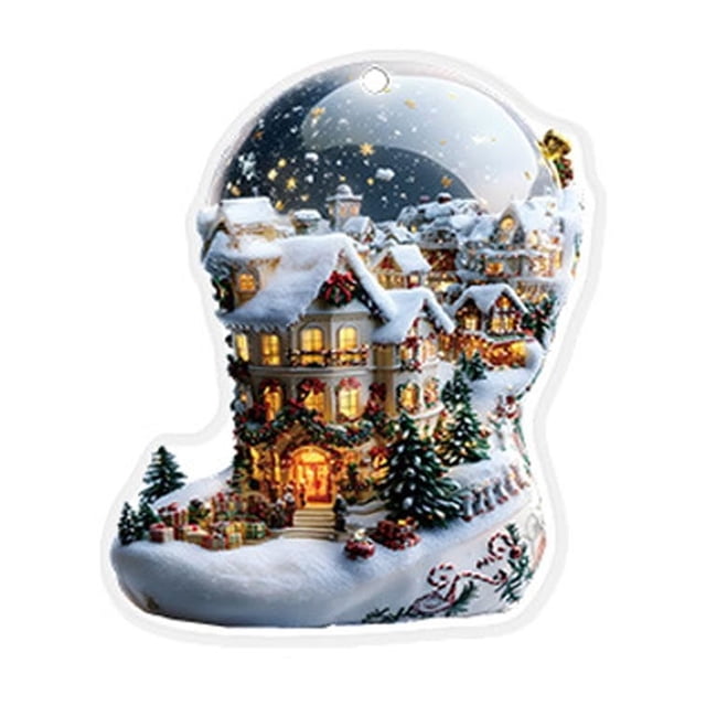 Adornos navideños, adornos navideños, regalos navideños, colgante de árbol de Navidad, colgante para bolso, colgante para espejo retrovisor de coche, colgante de acrílico, almacenamiento colgante
