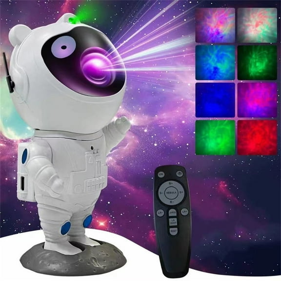 Galaxy Projector,Night Light,Bluetooth Mini Children Bedroom Projection LED Colorful Display Gift,Astronaut Galaxy Projector,Galaxy Projector with Timer and Remote,Robot Night Light(White)