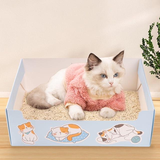 Portable Cat Litter Box, Foldable Large Capacity, Waterproof Thickened Material, Compact Design, for Travel Tiny Homes, Self-Cleaning Function, Pet Hygiene Supplies, Easy Cleanup, Akmoler
