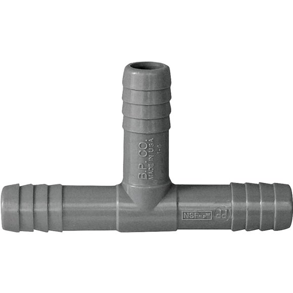 Conector de manguera con púas de polietileno BOSHART INDUSTRIES TEE de 1/2 pulgada