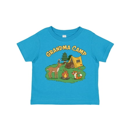 

Inktastic Grandma Camp with Camping Animals Gift Toddler Boy or Toddler Girl T-Shirt