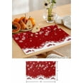 thumbnail image 6 of Placemats Set of 6, Cotton Linen Heat Table Mats Non-Slip Washable Various Christmas Ornaments Snowflakes Waves Red Placemat for Holiday Banquet Dining Kitchen Table Decor, 6 of 6